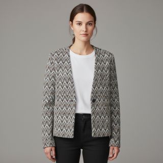 Kötött kelme jacquard Comfilia Zigzag wavy brown