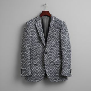 Kötött kelme jacquard Comfilia Zigzag wavy blue