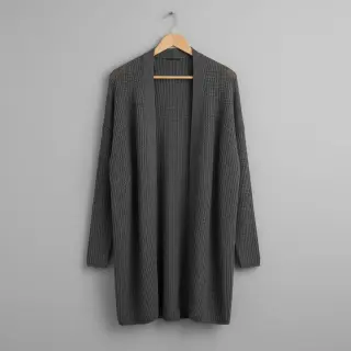 Pulóver anyag BIG KNIT dark grey