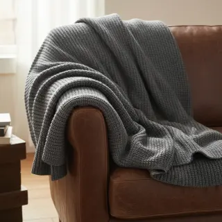 Pulóver anyag BIG KNIT dark grey