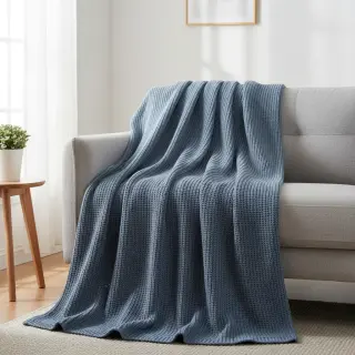 Pulóver anyag BIG KNIT blue