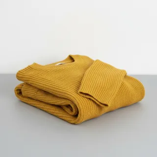 Pulóver anyag BIG KNIT yellow