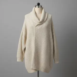 Pulóver anyag BIG KNIT cream
