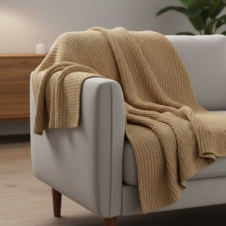 Pulóver anyag BIG KNIT beige