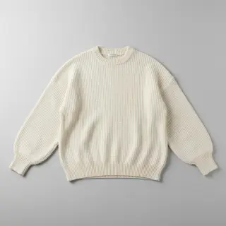 Pulóver anyag BIG KNIT off white
