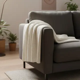 Pulóver anyag BIG KNIT off white