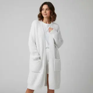 Pulóver anyag BIG KNIT white
