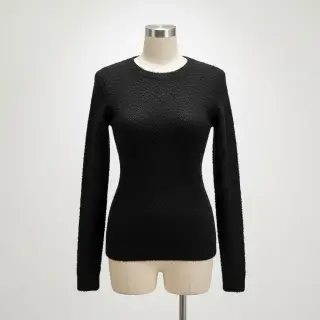 Pulóver anyag Paris bouclé black
