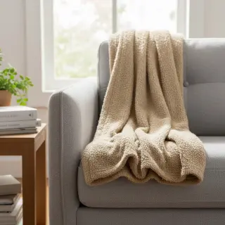 Pulóver anyag Paris bouclé beige