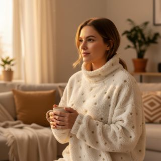 Kabát anyag TEDDY Tossed hearts gold