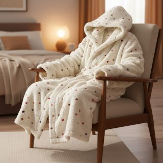 Kabát anyag TEDDY Tossed hearts multi