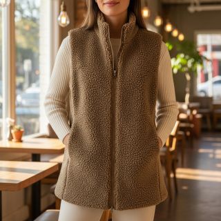 Kabát anyag TEDDY soft taupe