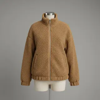 Kabát anyag TEDDY camel