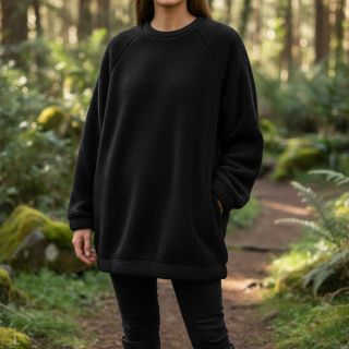 Kabát anyag TEDDY black