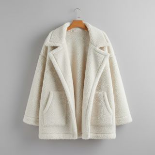 Kabát anyag TEDDY ecru