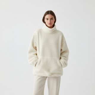 Kabát anyag TEDDY ecru