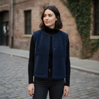 Kabát anyag TEDDY navy