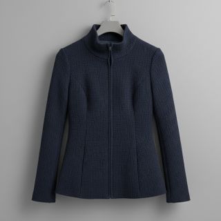 Kabát anyag DOUBLE FACE WITH JERSEY dark blue