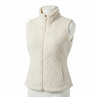 Kabát anyag TEDDY Hearts in hearts ecru