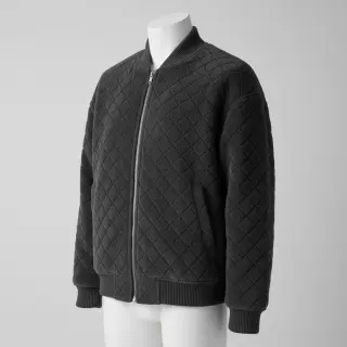 Kabát anyag TEDDY Diamond dark grey