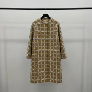 Kabát anyag Bouclé Squares design A