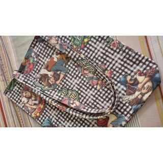 Dekorációs anyag Vegan black check digital print