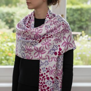 Szatén ROYAL MICRO Abstarct white