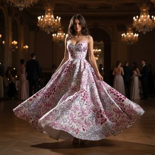 Szatén ROYAL MICRO Abstarct white