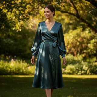 Szatén SOIVÉ forest green