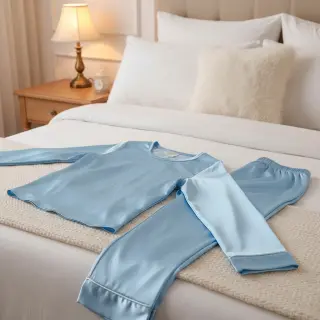 Szatén light blue