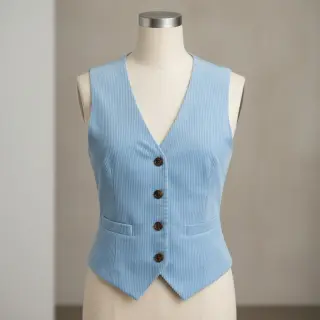 Kordbársony 6W WASHED STRETCH light blue