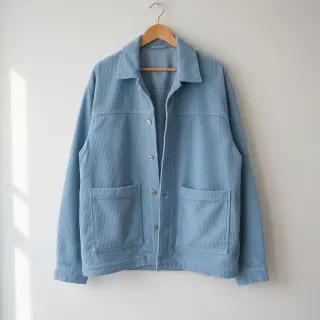 Kordbársony 6W WASHED STRETCH light blue