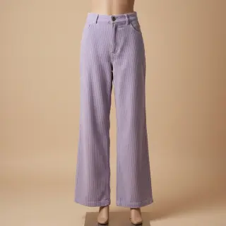 Kordbársony 6W WASHED STRETCH lilac