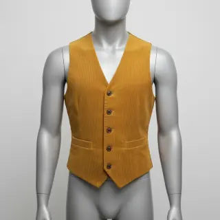 Kordbársony 6W WASHED STRETCH ochre