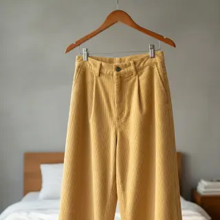 Kordbársony 6W WASHED STRETCH light yellow