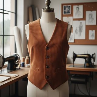 Kordbársony 6W WASHED STRETCH rust