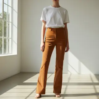 Kordbársony 6W WASHED STRETCH rust