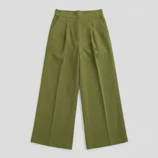 Kordbársony 6W WASHED STRETCH green