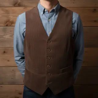 Kordbársony 6W WASHED STRETCH dark brown