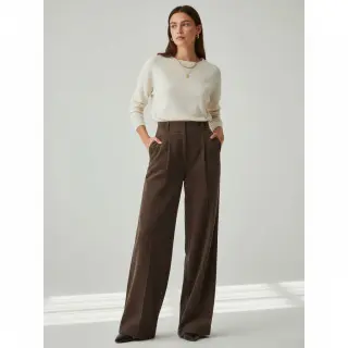 Kordbársony 6W WASHED STRETCH dark brown