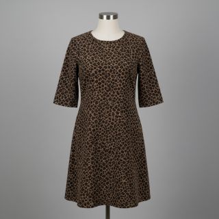 Kordbársony STRETCH Little Leopard taupe