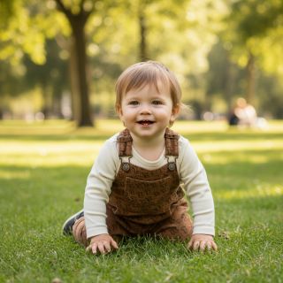 Kordbársony STRETCH Little dino taupe