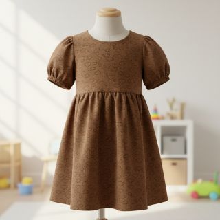 Kordbársony STRETCH Little clouds taupe