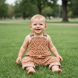 Kordbársony STRETCH Little strawberries sand