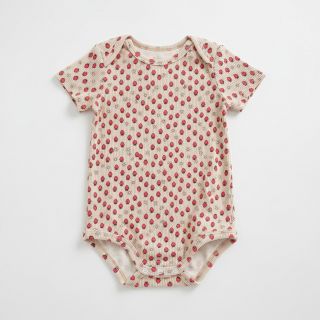 Kordbársony STRETCH Little strawberries light sand