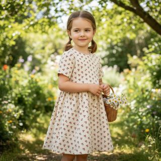 Kordbársony STRETCH Little cherry light sand