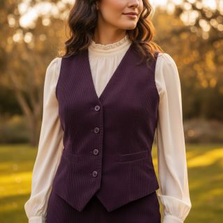 Kordbársony aubergine