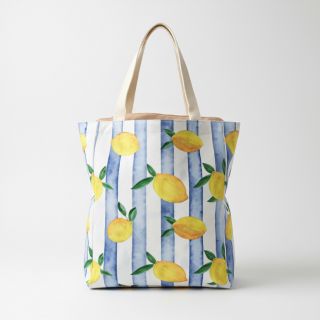 Dekorációs anyag Lemons blue digital print