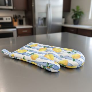 Dekorációs anyag Lemons blue digital print