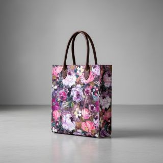 Dekorációs anyag Oil painting flowers mauve digital print